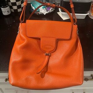 Tod’s Small Joy Bag Orange Leather Bag